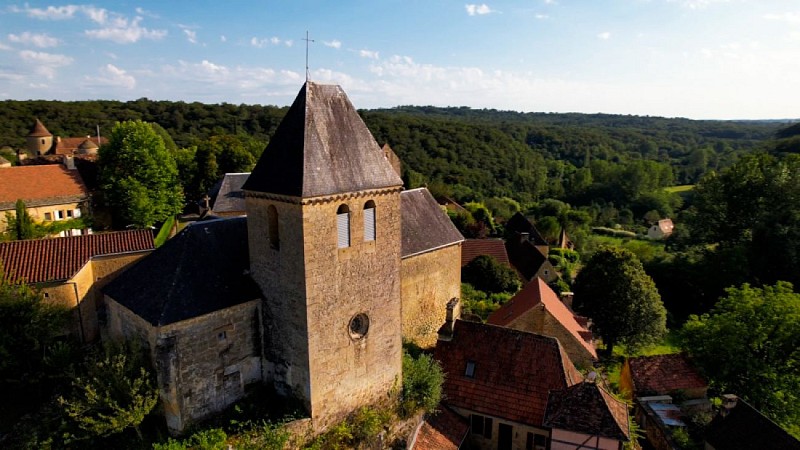 Vue aérienne de Milhac