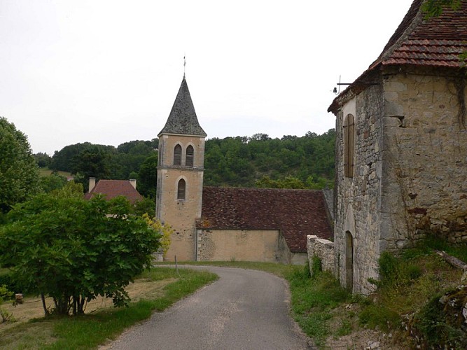 Payrac : Vue sur l'Eglise Paroissiale Notre-Dame