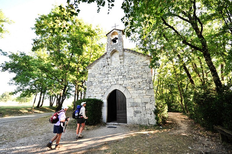 GR 65 Halte à la Chapelle St Jean le Froid à Lascabanes