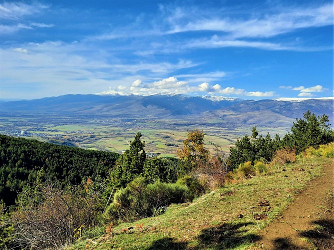 Vue sur la Cerdagne depuis le haut de Nahuja