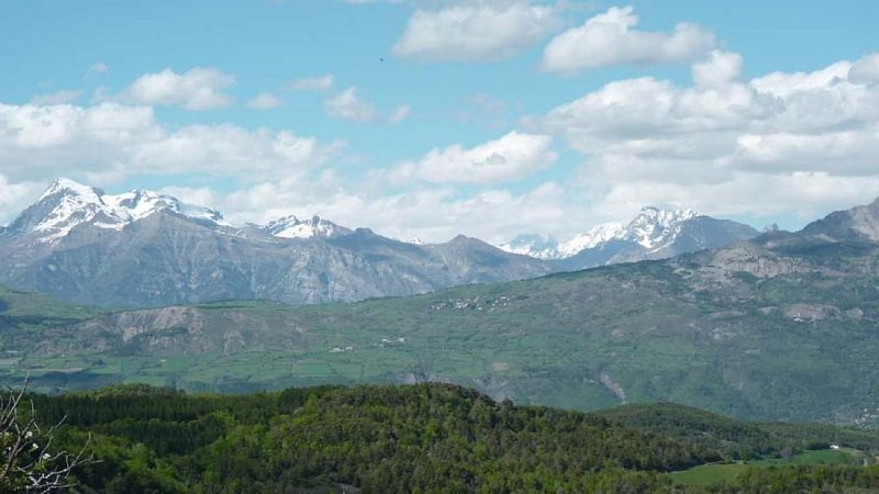 Vue sur le massif des Ecrins