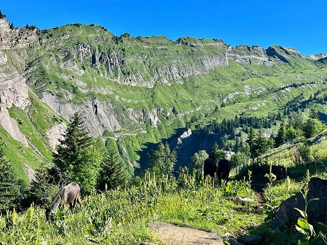 Lac des chambres par le refuge de Folly