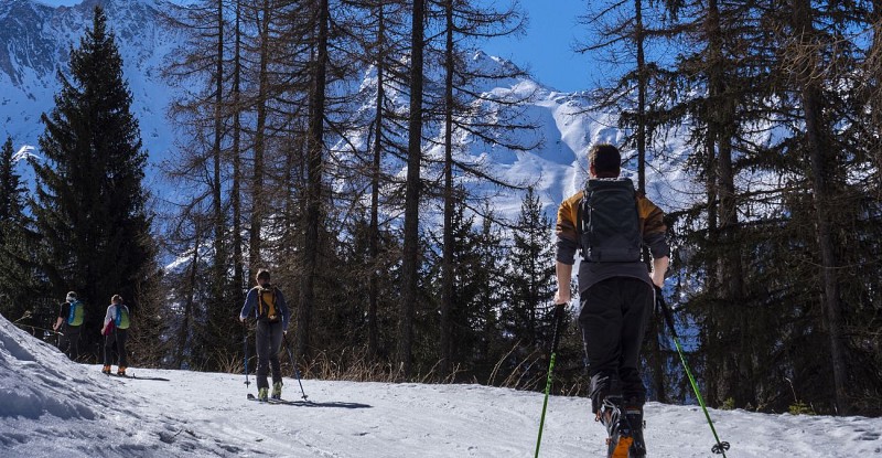 Le Carroz Blanc ski touring route (Winter)