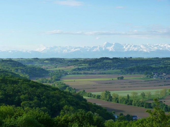 Chaine des Pyrénées vue de Lembeye 