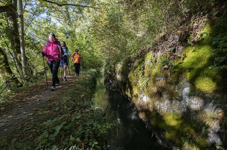 Randonneurs le long du canal des Moines