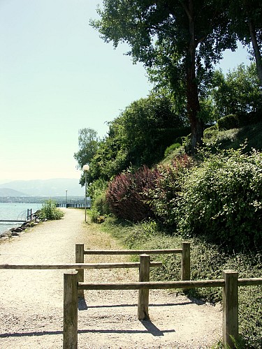 Interpretation path along the banks of lake Geneva