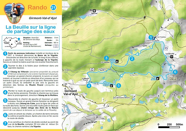 Randonnée - la beuille sur la ligne de partage des eaux