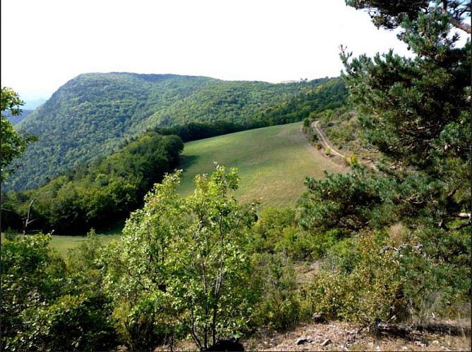 Paysage sentier du tombeau du Géant