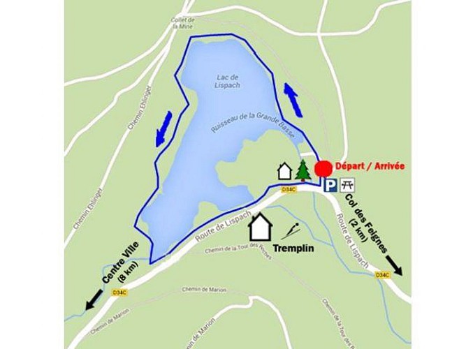 SPAZIERGANG MIT EINEM KINDERWAGEN : LE TOUR DU LAC DE LISPACH