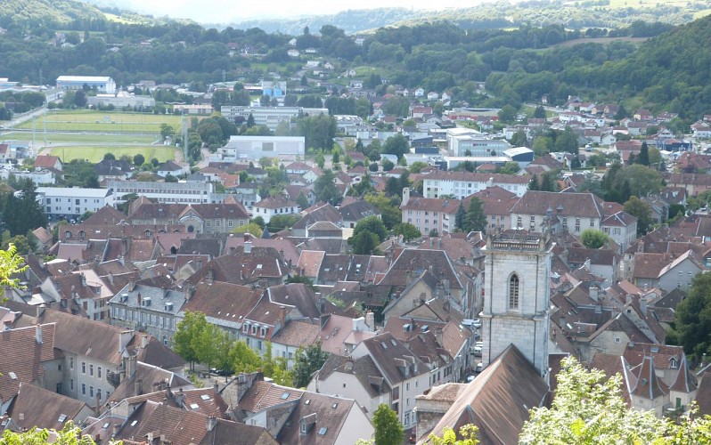 Accès en voiture : Belvédère de la vierge du Cholera (Baume les Dames)