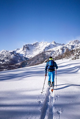 Itinéraire de ski de randonnée au Col du Prorel