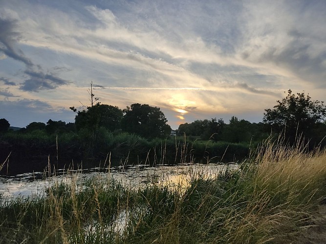 Coucher du soleil sur la Dronne