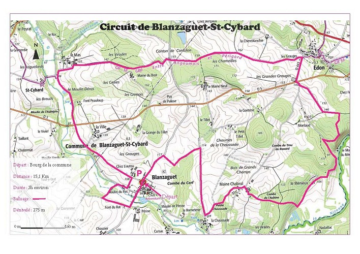 Hiking in Blanzaguet-St-Cybard