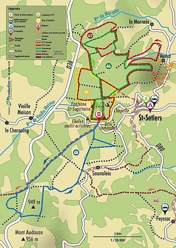 VTT - Gravel - Piste jaune - 4 km - circuit 45
