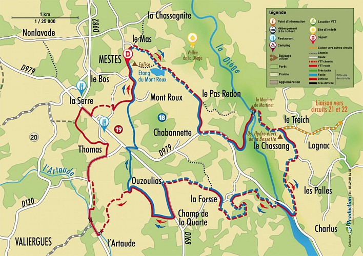 VTT - Gravel - Pittoresque vallée - 13 km - circuit 18