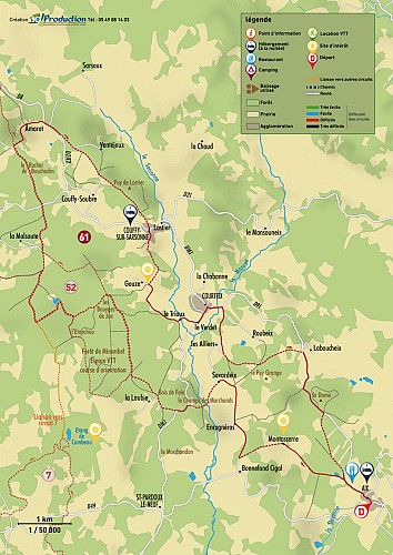 VTT - Gravel - A travers champs et forêts - 28 km - circuit 61