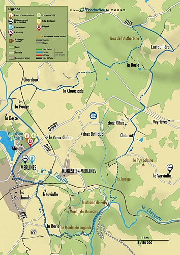 VTT - Gravel - De Feyt à Monestier - 17 km - circuit 62