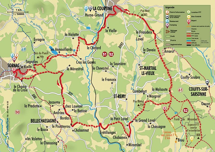 VTT - Gravel - La Forêt de Mirambel - 39 km - circuit 52