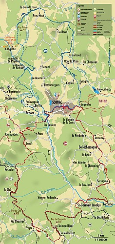 VTT - Gravel - Vers Pras - 25 km - circuit 49