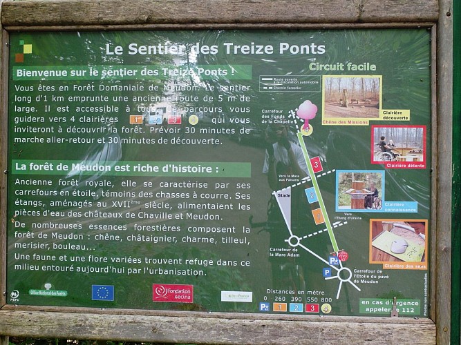 Le sentier des Treize Ponts (forêt domaniale de Meudon)