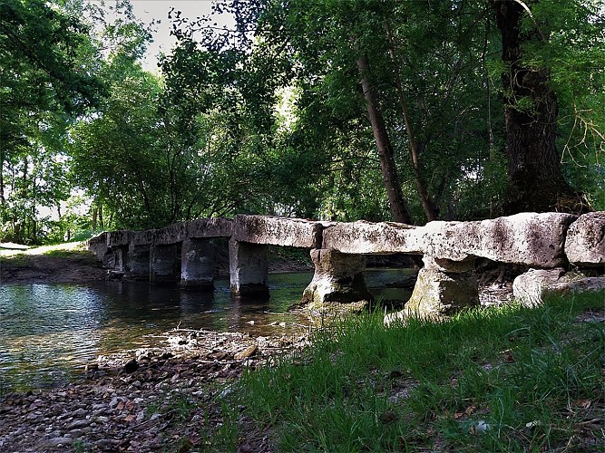 Circuit VTT N25 du Trefle Vignoble du Cognac voie romaine eglises romanes Nobla 5