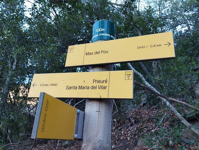 Rundweg des Priorat Santa Maria del Vilar über das Mas del Pou