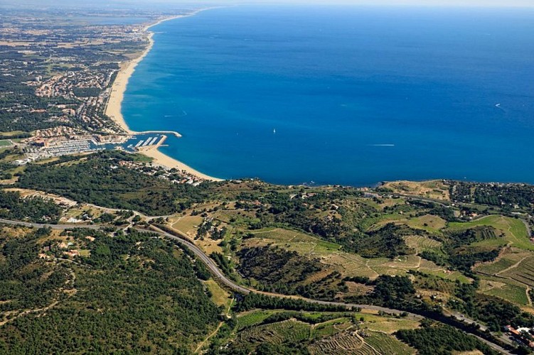 Vue aérienne d'Argelès