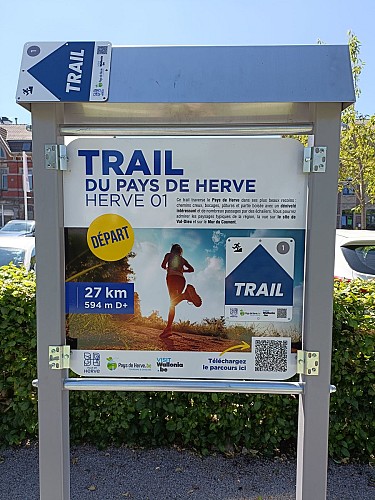 Panneau départ Trail Pays de Herve-Herve 1