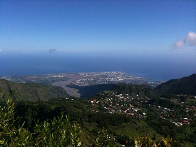 depuis la crête, la côte ouest