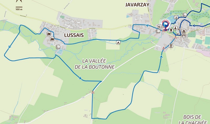 Détail planimètre du panneau de départ 2021, Château de Javarzay