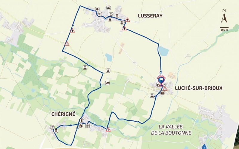 Détail planimètre du panneau de départ 2021, Luché-sur-Brioux