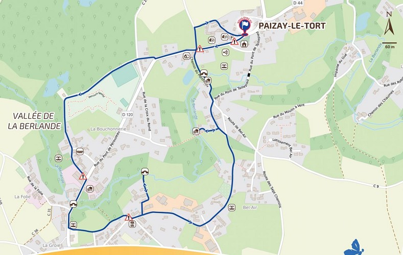 Détail planimètre du panneau de départ 2021, Paizay-Le-Tort
