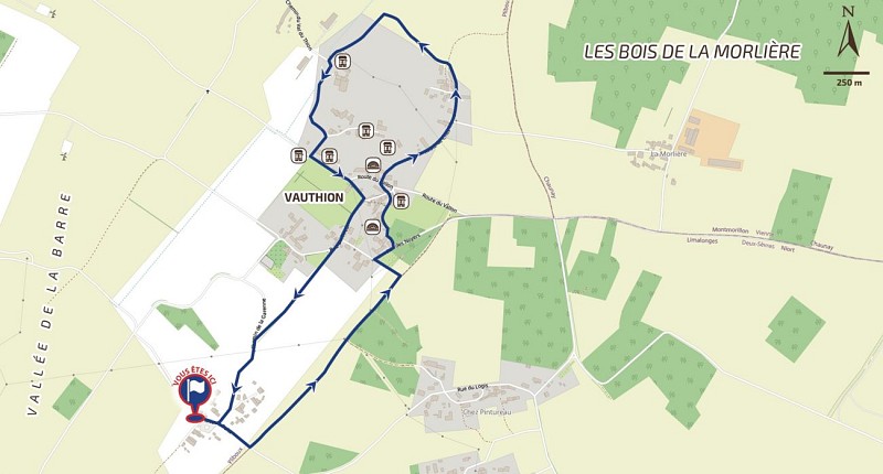 Détail planimètre du panneau de départ 2023, Vauthion