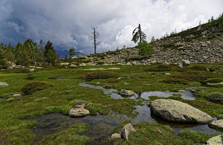 Arrivée sur le Pozzi Catamalzi