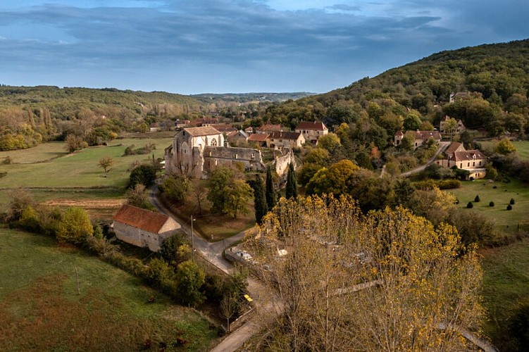 Vue aérienne de l'Abbaye Nouvelle