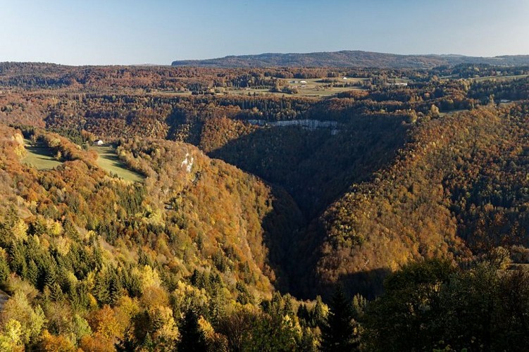 vue sur les Gorges de la Bienne depuis le belvédère de Lezat