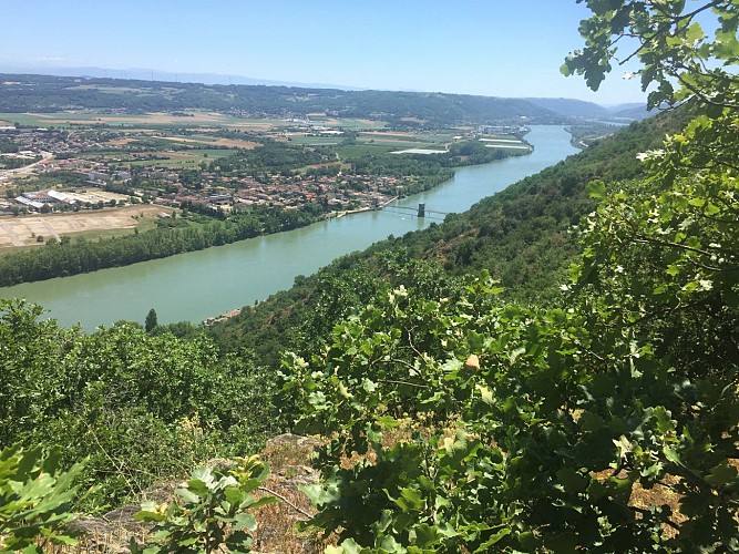 Motorbike trip overlooking the River Rhône