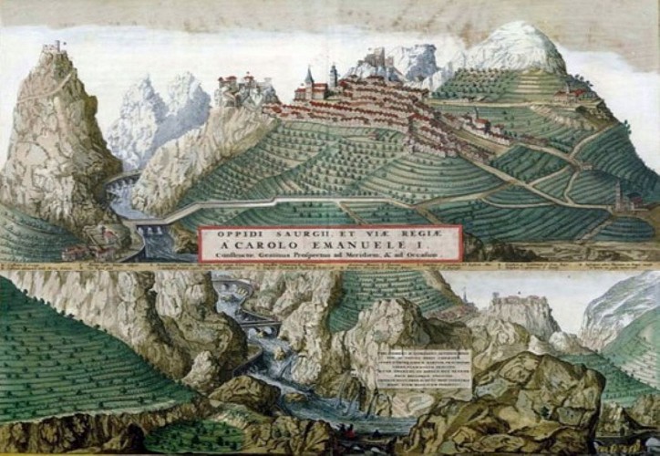 Gravure Saorge 17e S.