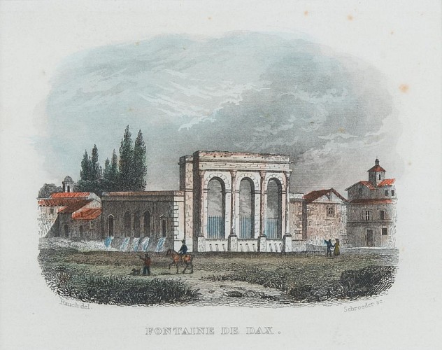 La Fontaine Chaude au milieu du XIXe s-c- Musée de Borda