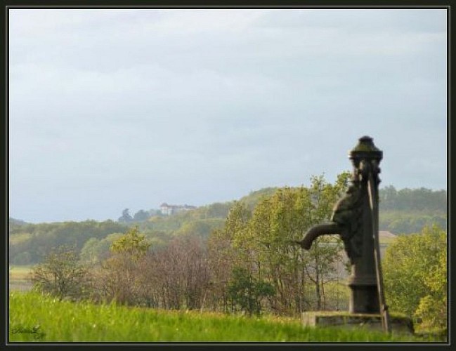 vue sur le chateau de Théobon