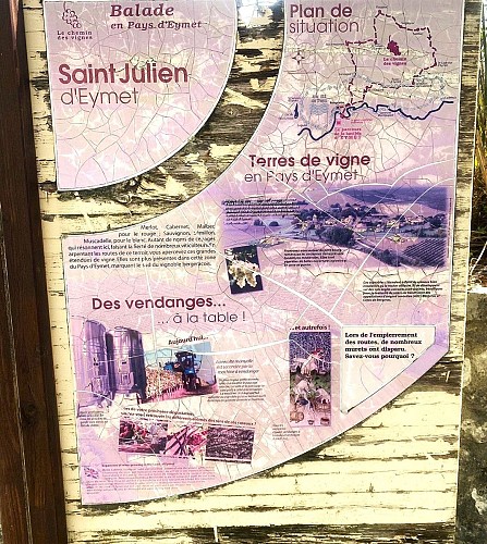 SAINT-JULIEN D'EYMET-Boucle du Pas de l'Âne-Panneau d'info