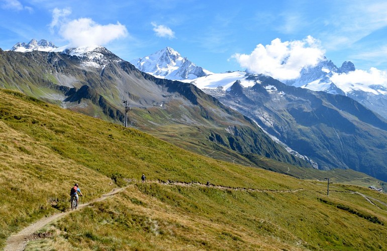 Discesa in mountain bike: Piste rouge des Cerfs - settore Balme - Chamonix