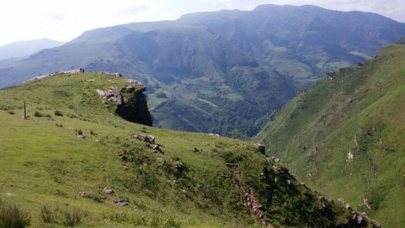 début de la descente à droite