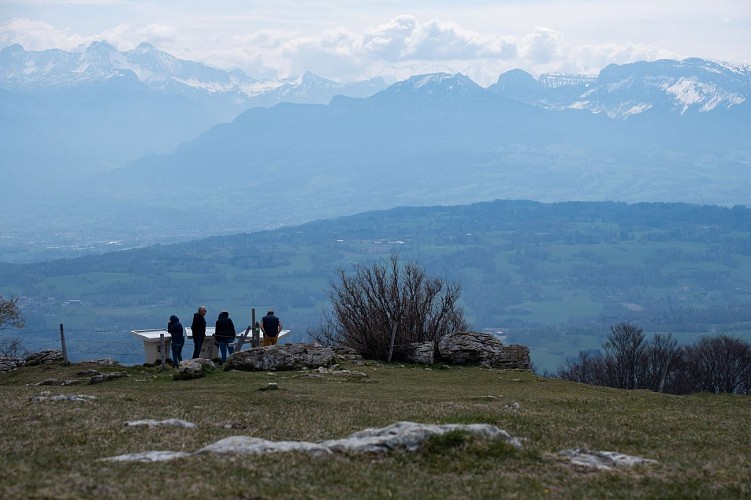 Wandelpad: panoramisch uitzicht op de Plan bergweide