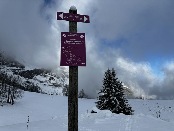 sentier raquettes : boucle du plateau de Mayères_Sallanches