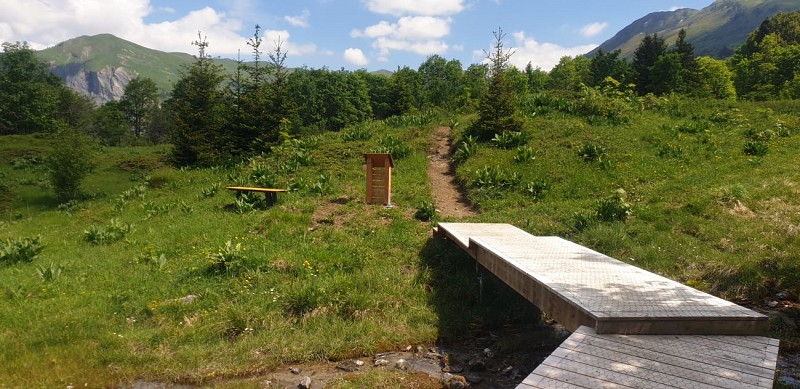 Wetland discovery trail in the Nâves valley