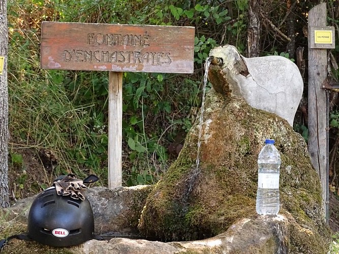 Eau potable à la fontaine d'Enchastrayes