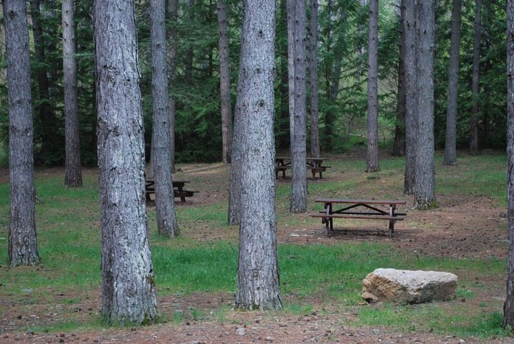 Aire de pique-nique à Jubéo, au départ du sentier