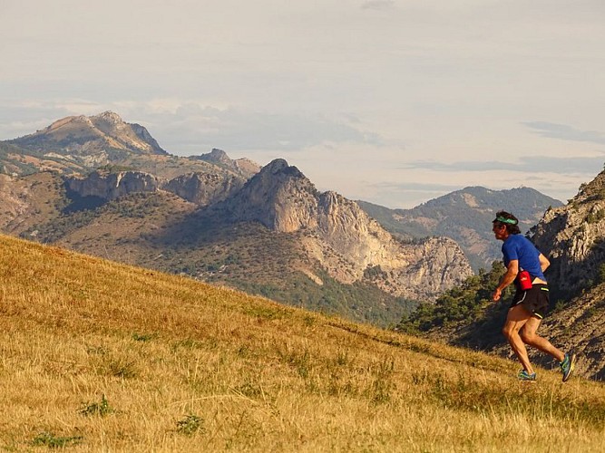 Vues sur les massifs environnants : Lure, les Barronies, le Dévoluy, les Ecrins et les Monges