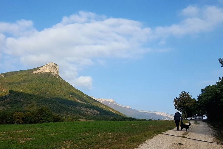 Piste face au Mont Garde